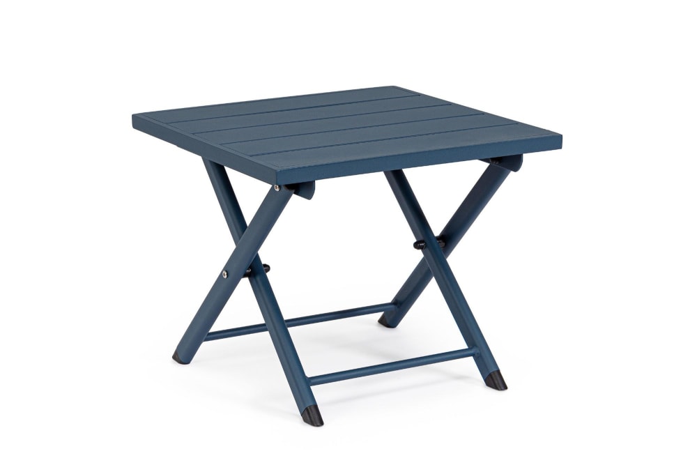 Table basse pliante de jardin en aluminium L44 bleu marine