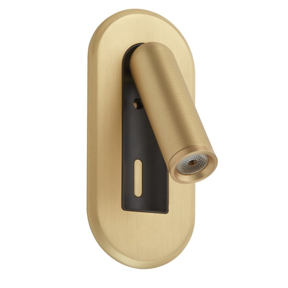 Applique encastrable tête de lit tactile laiton mat