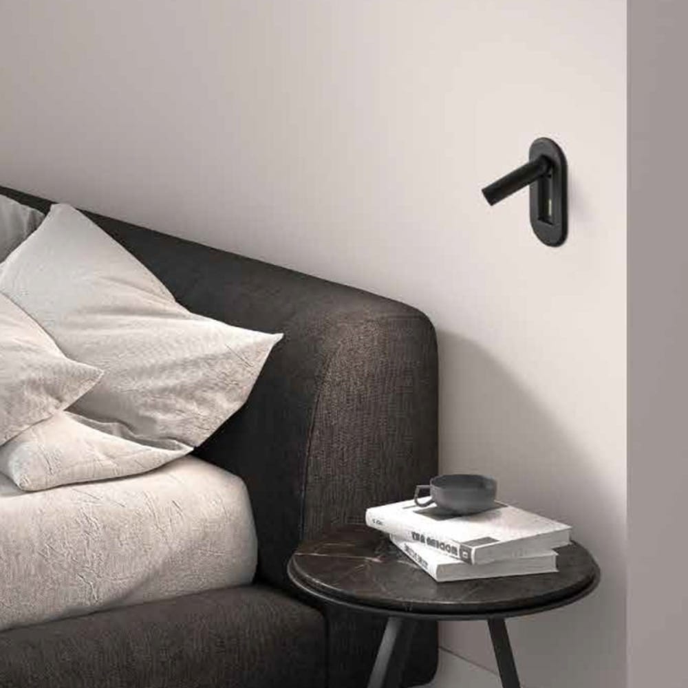 Applique encastrable tête de lit tactile noir mat - Maisons du Monde