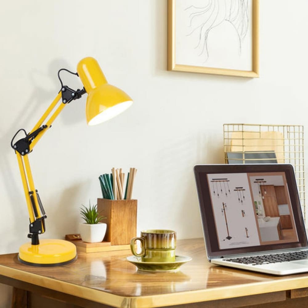 Lampe de bureau métal jaune - Maisons du Monde