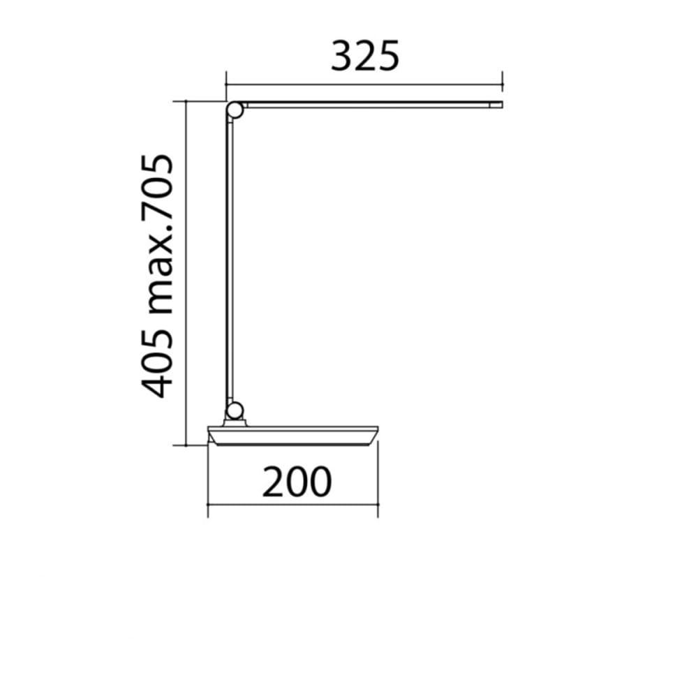 Lampe de bureau blanche à intensité variable — vue 4