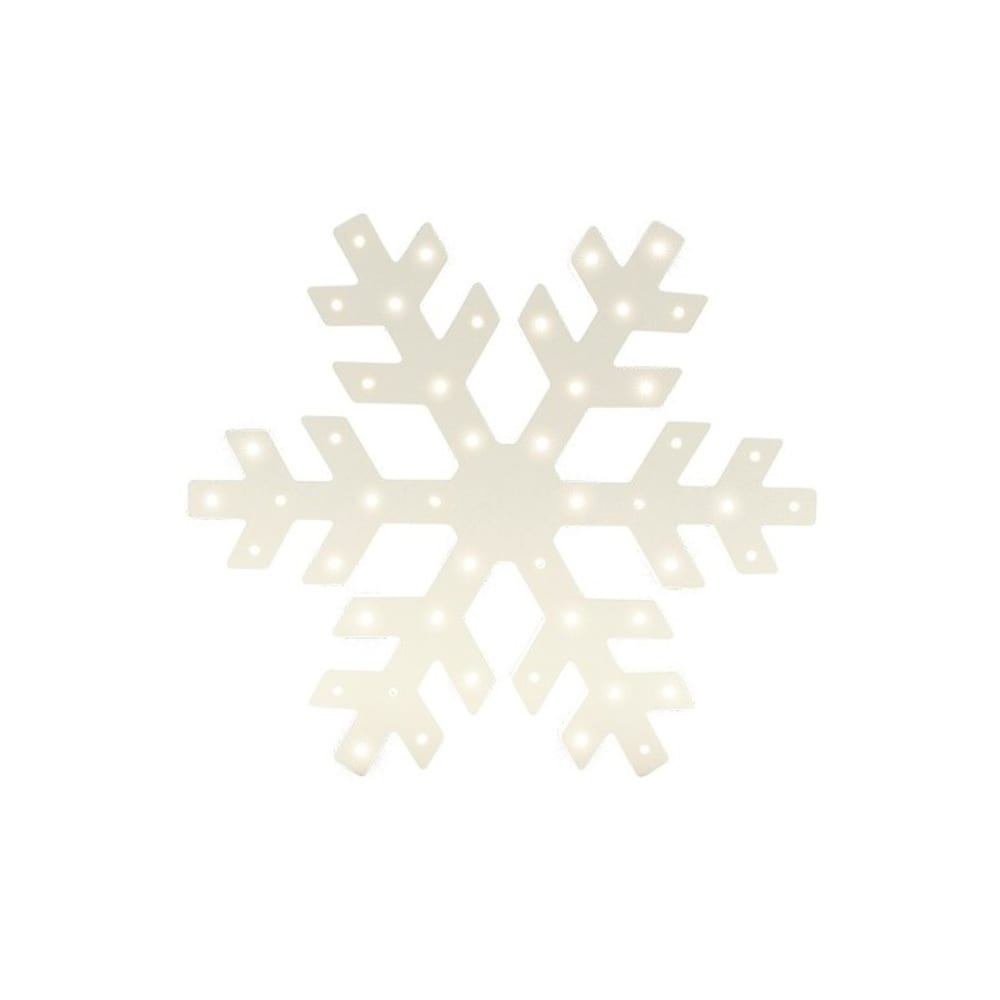 Flocon de neige bois blanc led blanc chaud