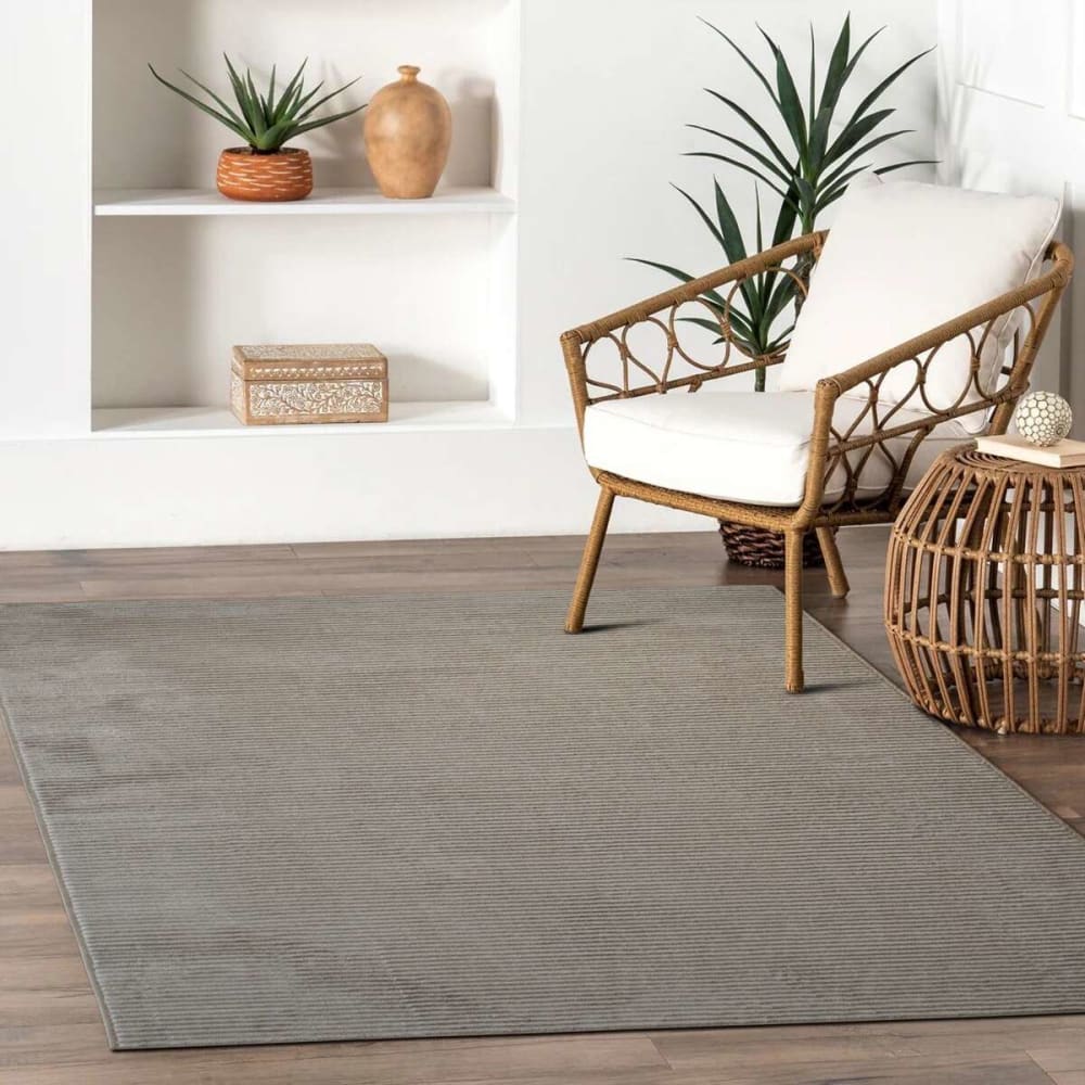 Tapis moderne motifs lignes beige foncé 120x170 — vue 3