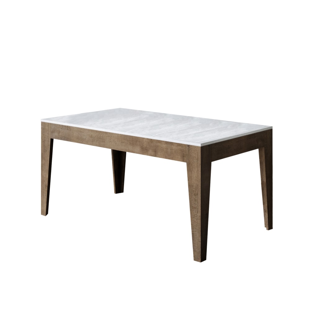 Itamoby Ausziehtisch 90x160/220 cm in Holzoptik Esche weiß/Nussbaumbraun style modern - Spanplatte