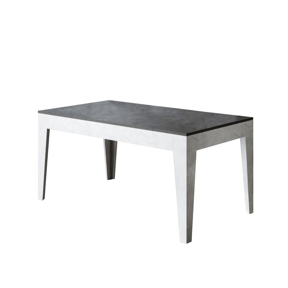 Itamoby Ausziehtisch 90x160/220 cm in Holzoptik anthrazit und weiß gespachtelt style modern Grau Spanplatte