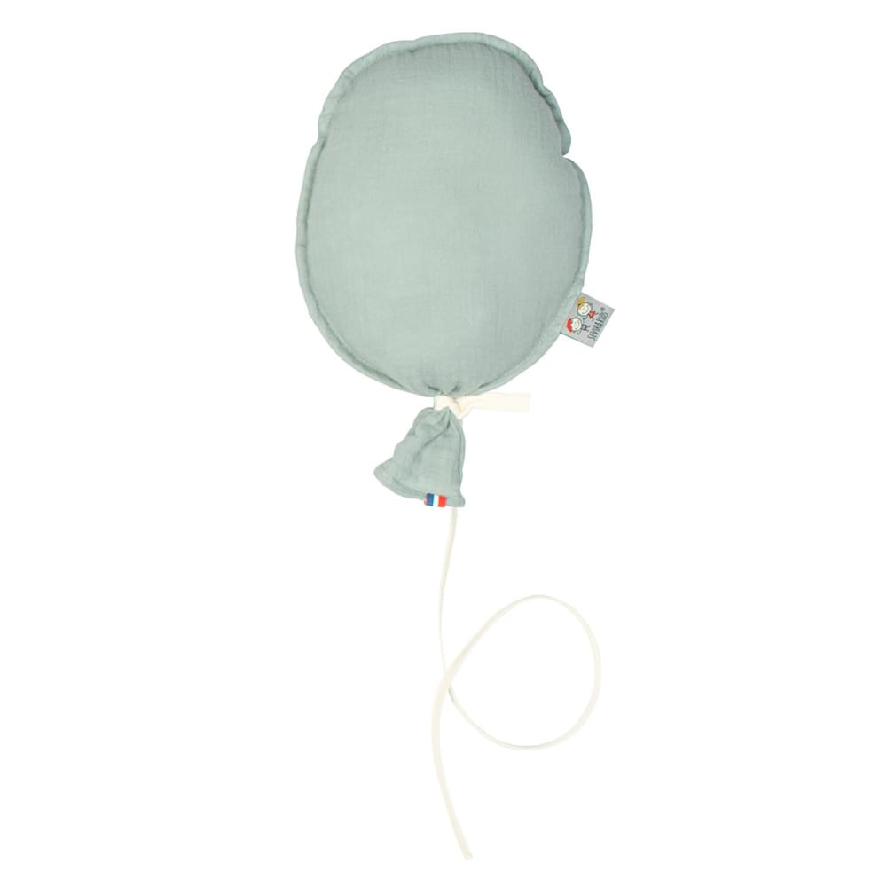 Ballon mural bébé gaze de coton vert de gris 28 cm