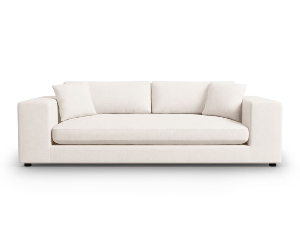 Canapé 4 places en tissu structurel blanc