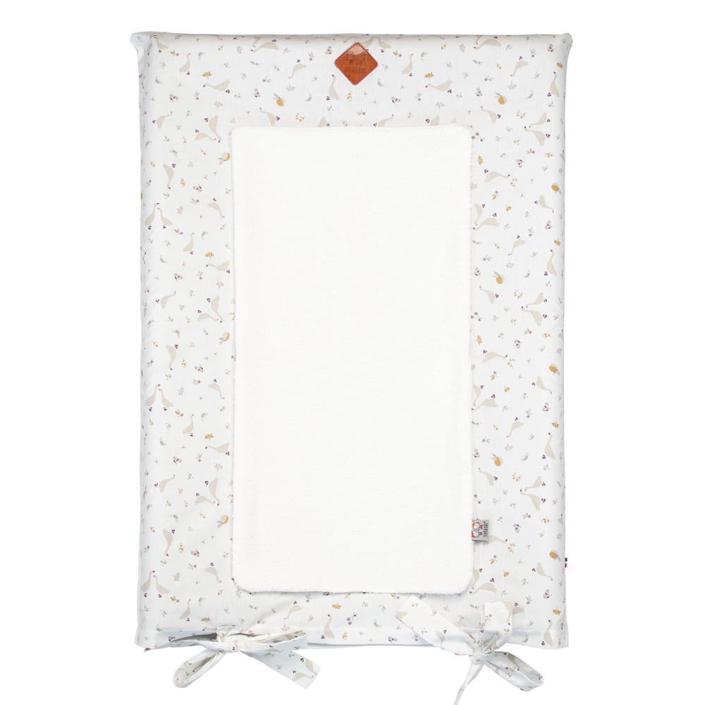 Housse matelas à langer bébé + tapis bambou Beige 70x50 cm