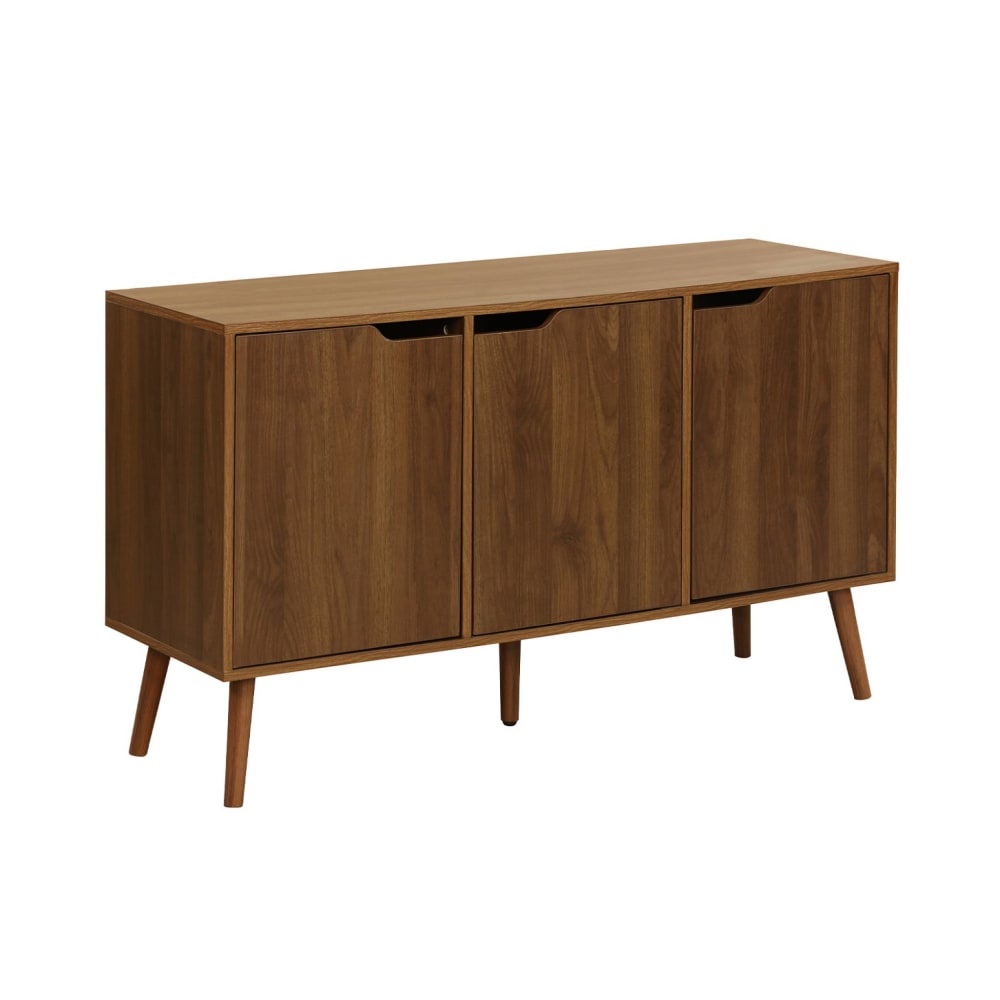 Buffet de rangement effet bois de noyer, 120cm