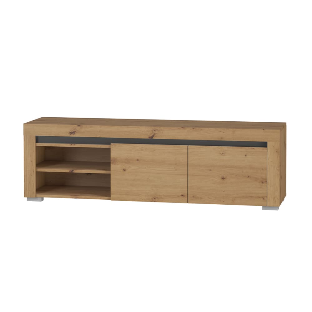 Petits meubles TV-Möbel mit 2 Türen 152 cm inkl. Grau Spanplatte