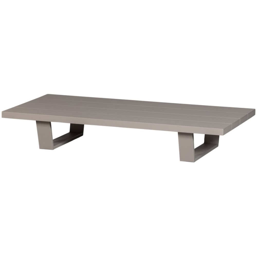 Table basse de jardin en aluminium clair