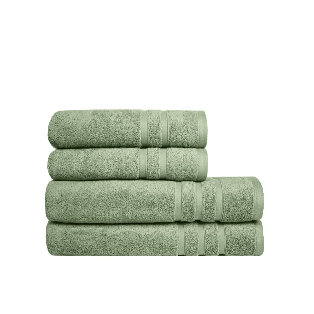 Ensemble de bain 4 pièces coton bio sauge
