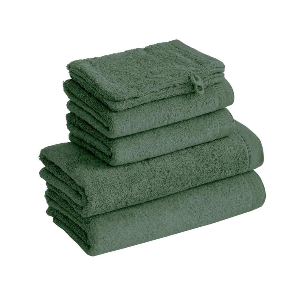 Ensemble de bain 6 pièces en coton lichen — vue 3