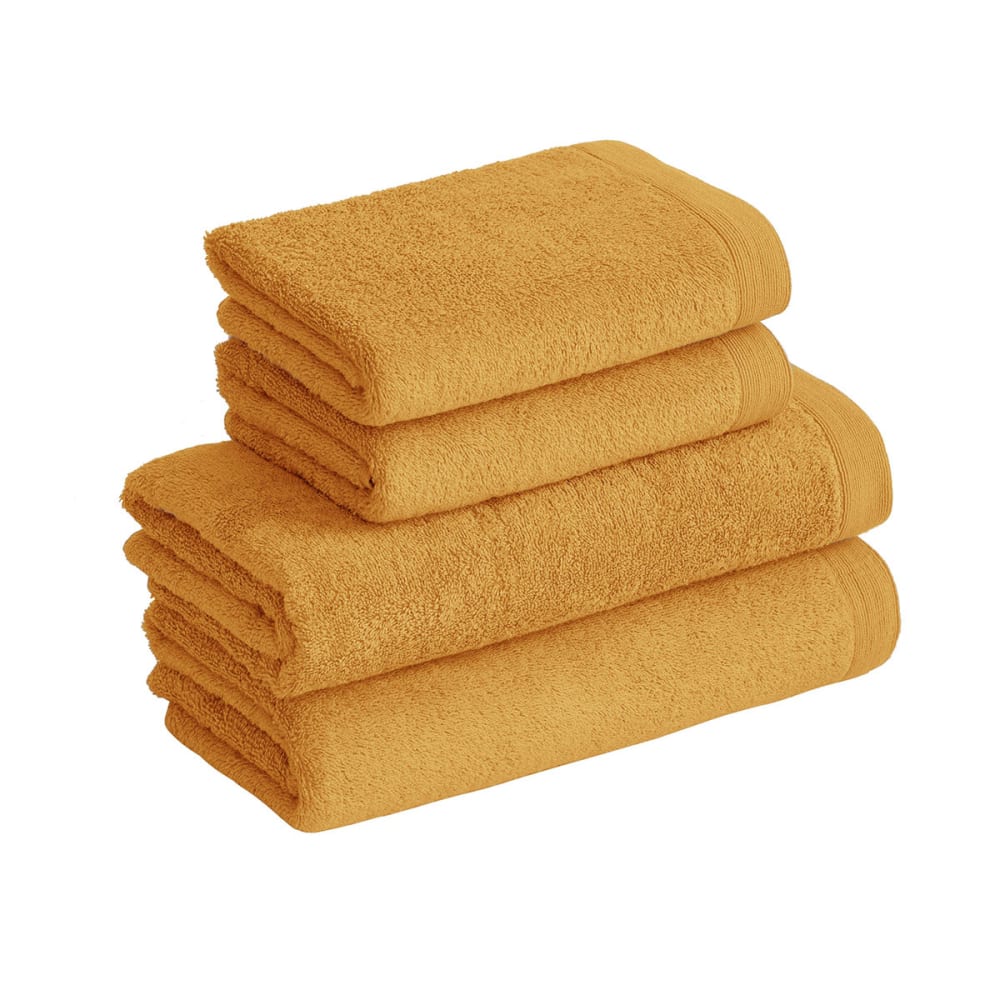 Ensemble de bain 4 pièces en coton caramel - Maisons du Monde