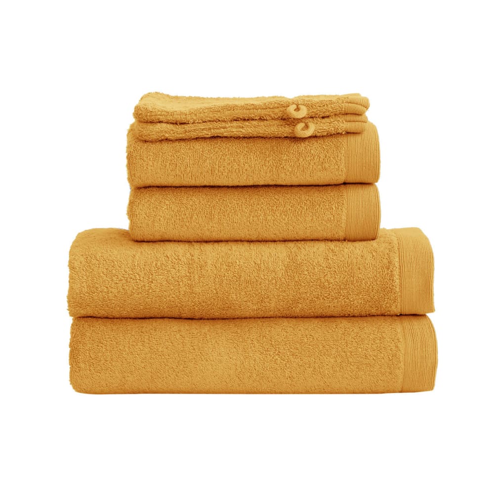 Ensemble de bain 6 pièces en coton Caramel