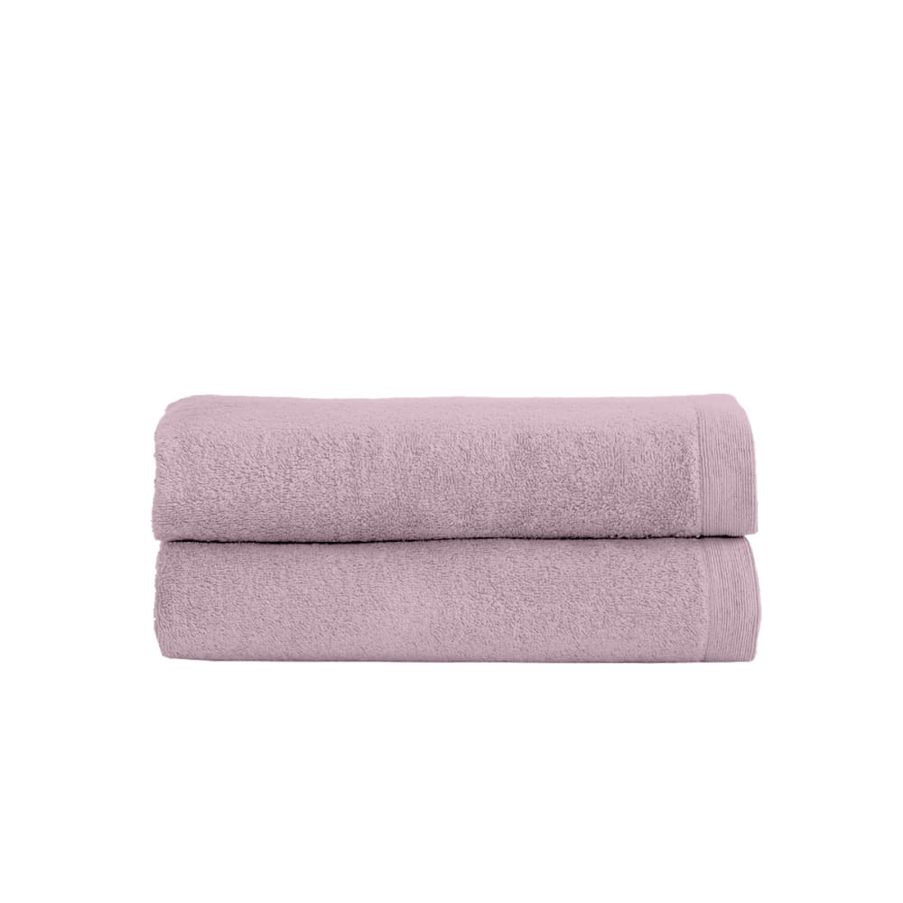 Llot de 2 serviettes de toilette 500 g/m² lavandin 50x90 cm