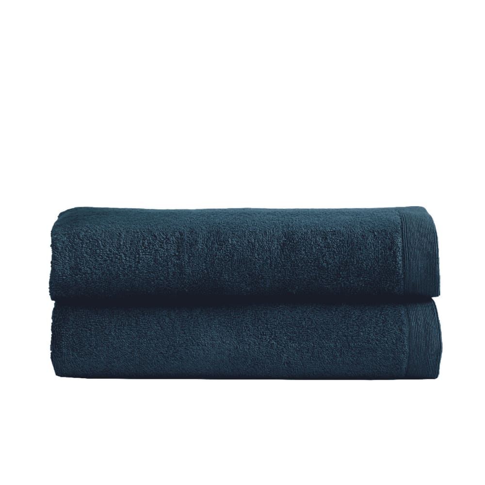 Llot de 2 draps de bain 500 g/m² denim 70x130 cm