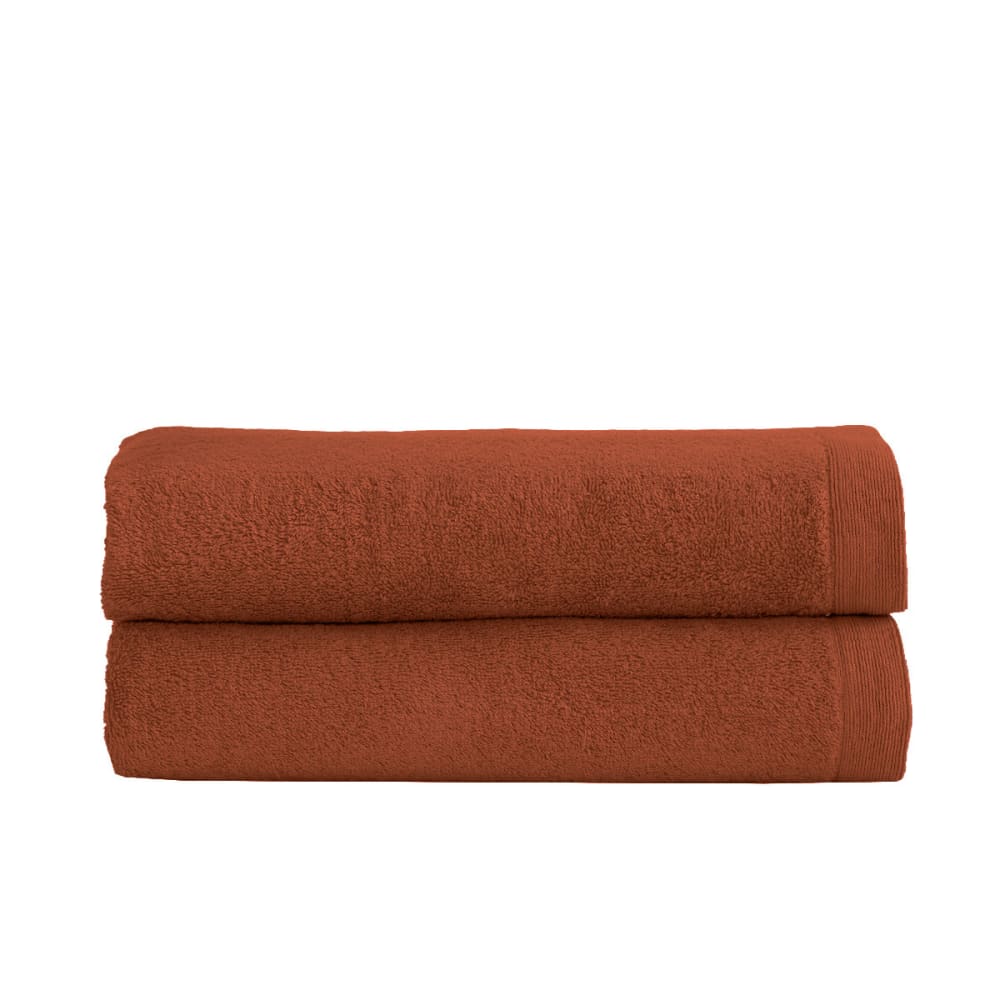 Llot de 2 draps de bain 500 g/m² auburn 70x130 cm Llot de 2 draps de bain 500 g/m² auburn 70x130 cm