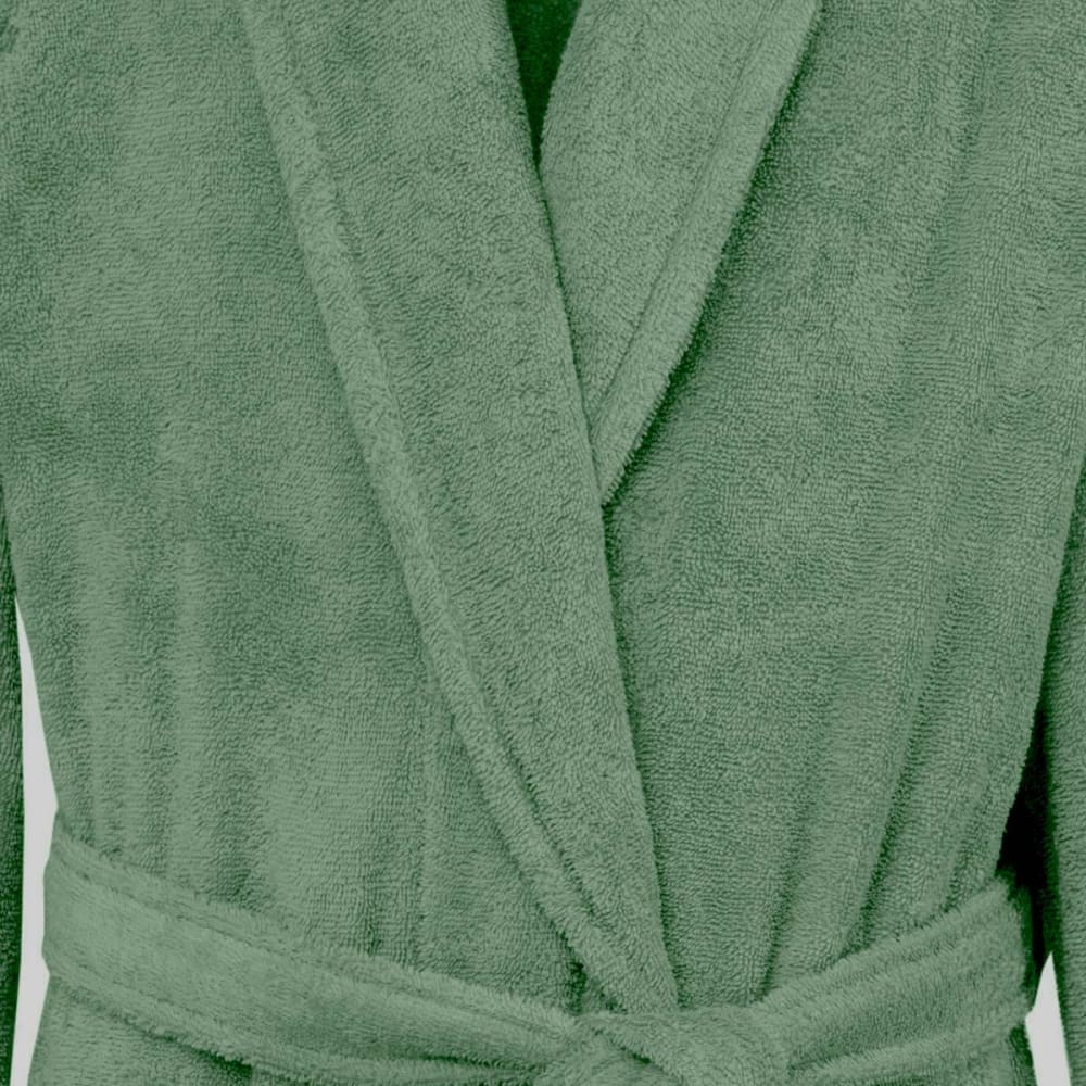 Peignoir éponge homme femme col châle 400 g/m² Lichen XL - Maisons du Monde