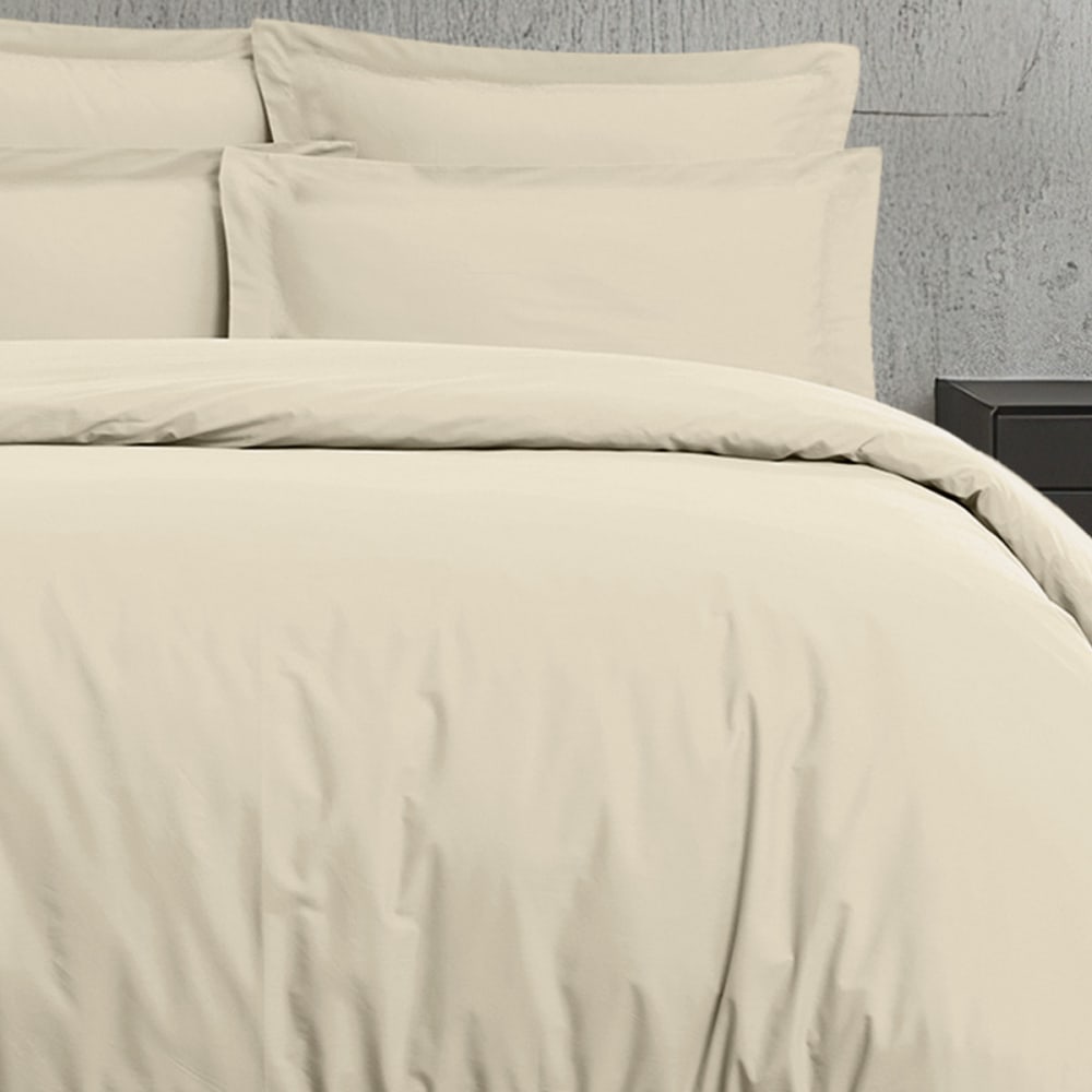 Housse de couette en satin de coton 120 fils  ficelle 200x200 cm - Maisons du Monde