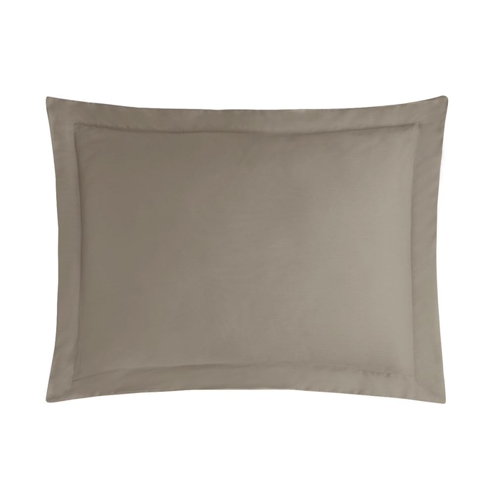 2 taies d'oreiller en satin de coton taupe 50x70 cm - Maisons du Monde