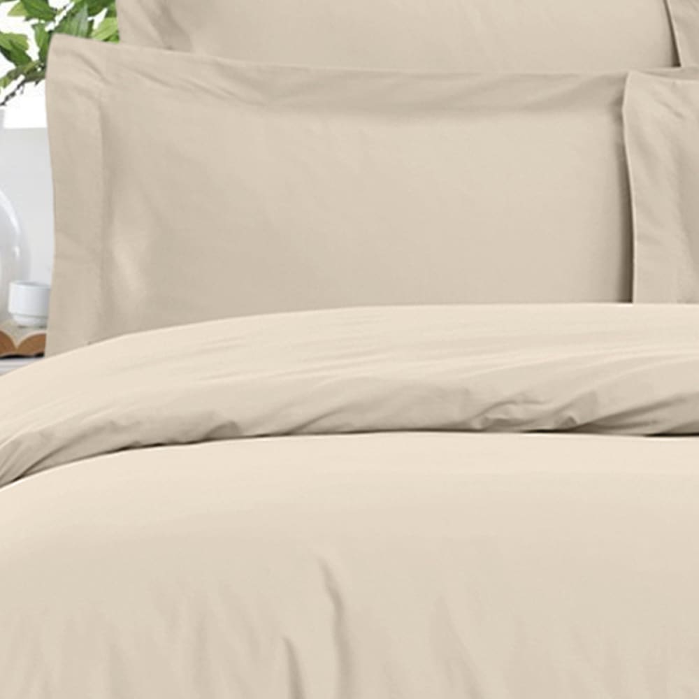 Drap housse satin de coton bonnet 40 cm ficelle 140x200 cm — vue 3