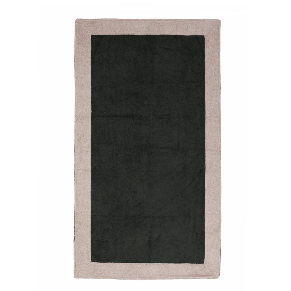 Mmaxi drap de plage et de bain noir/sable 100x180