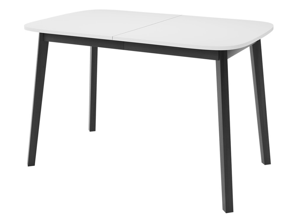 Table à manger contemporain 130 cm blanc / noir