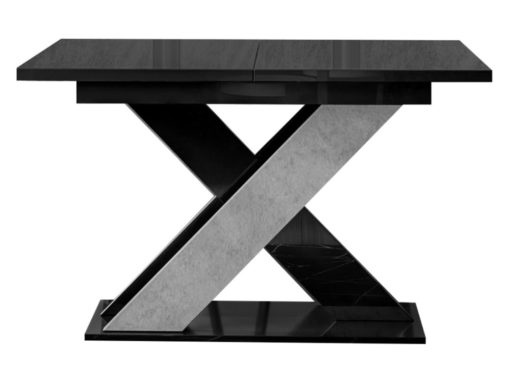 Table à manger contemporain 120 cm noir / gris