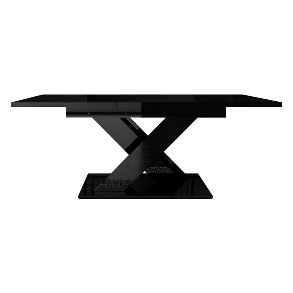 Table à manger contemporain 140 cm noir