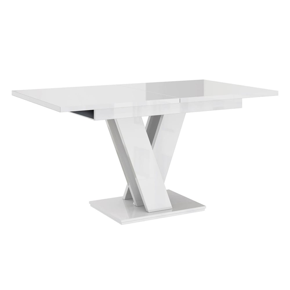 Table à manger contemporain 120 cm blanc