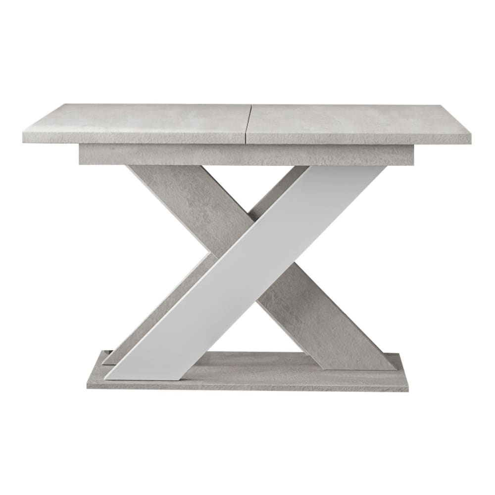 Table à manger contemporain 120 cm gris / blanc