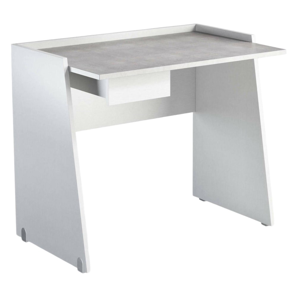 Dmora Schreibtisch in Holzoptik weiß, Zement 108x50h74 cm style modern - Holz