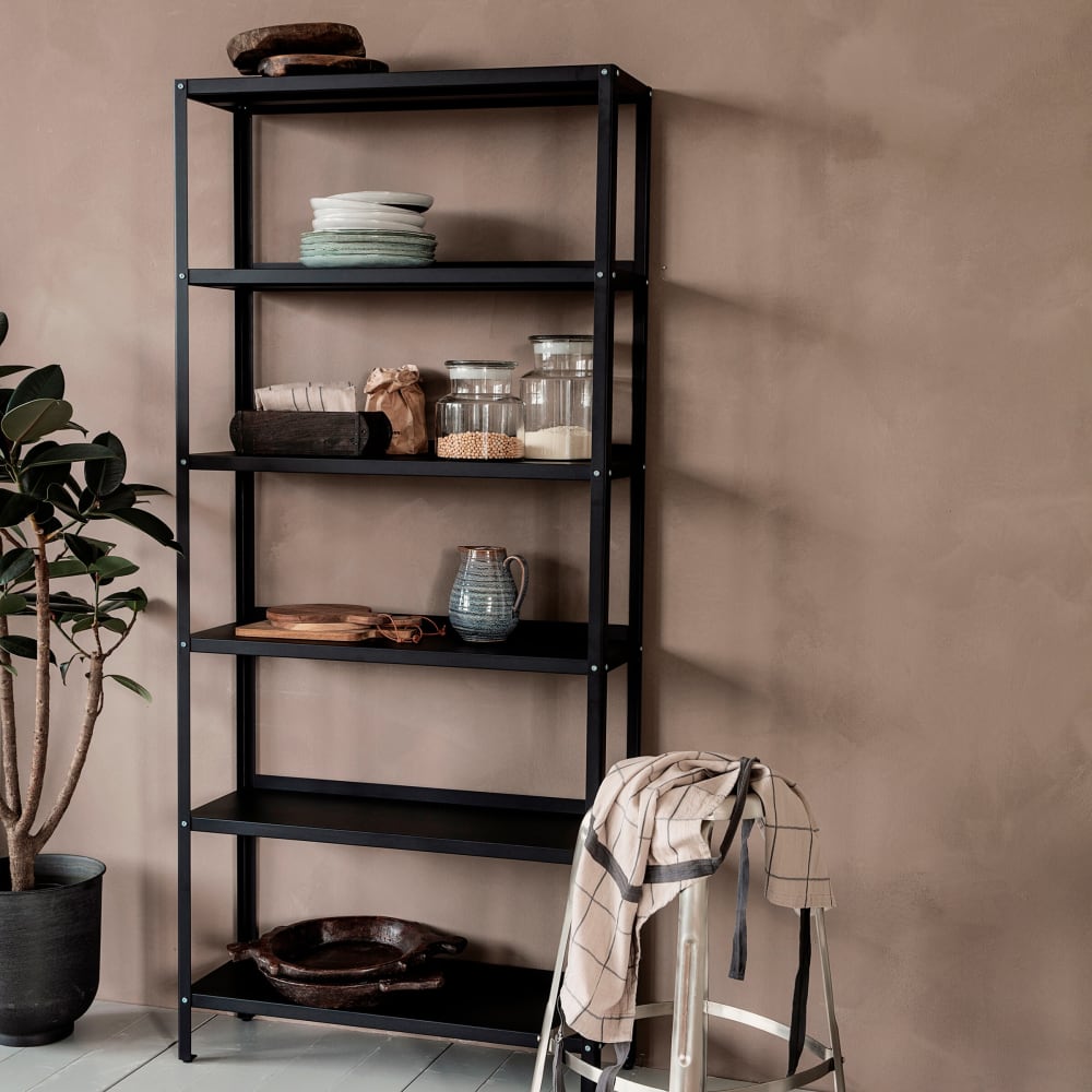 Étagère 6 étages en acier noir - Maisons du Monde