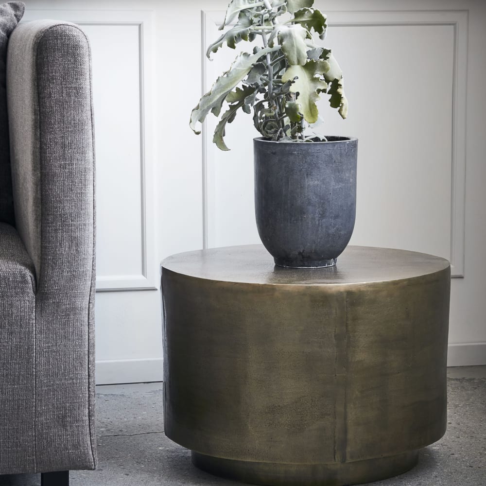 Couchtisch aus Aluminium, goldfarben - Maisons Du Monde