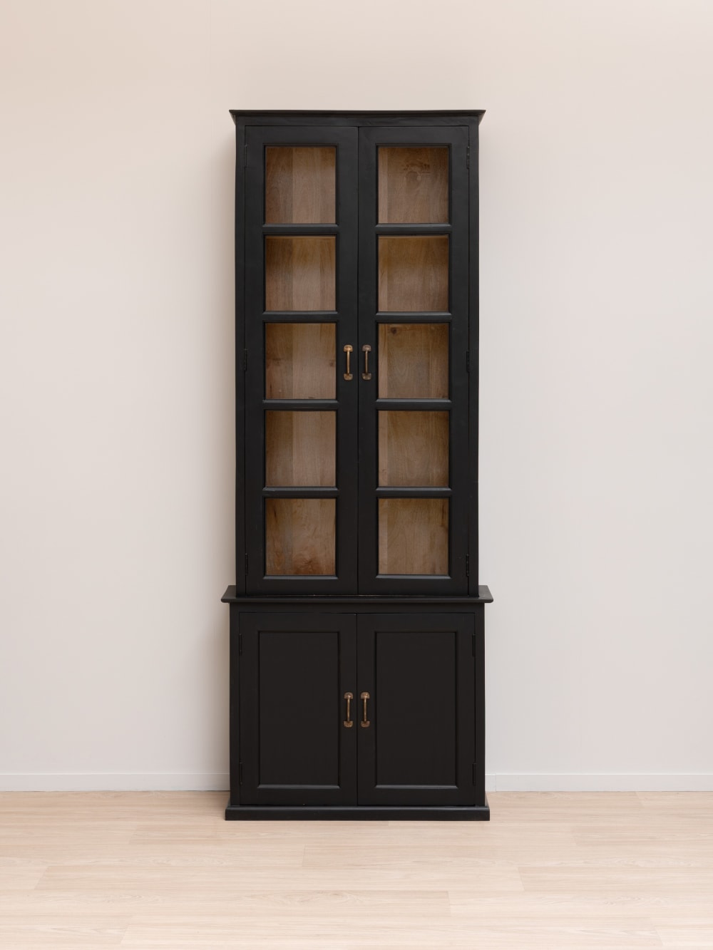 Kleine Holzvitrine, schwarz - Maisons Du Monde
