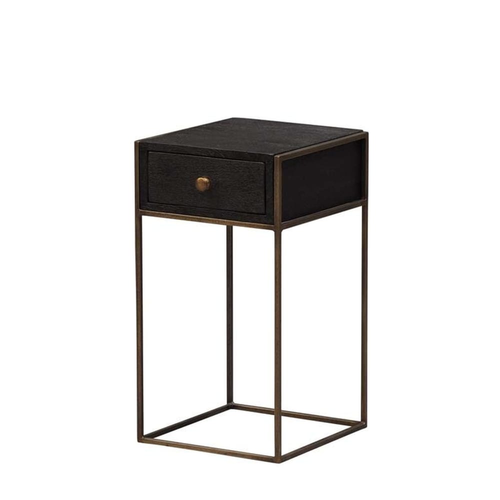 Table de chevet en bois noir