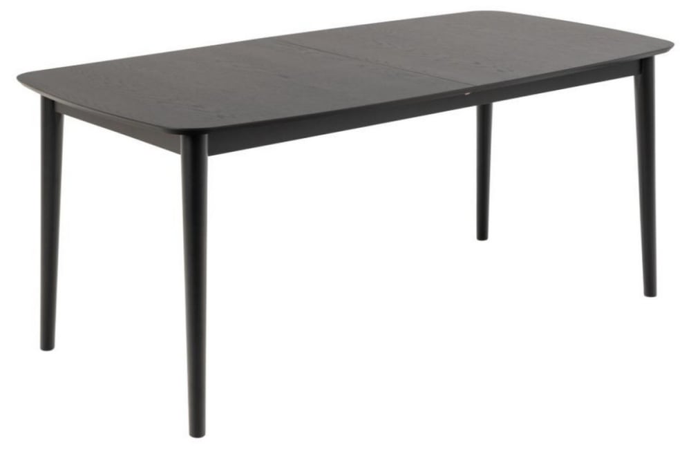 Table à manger extensible en bois noir L220