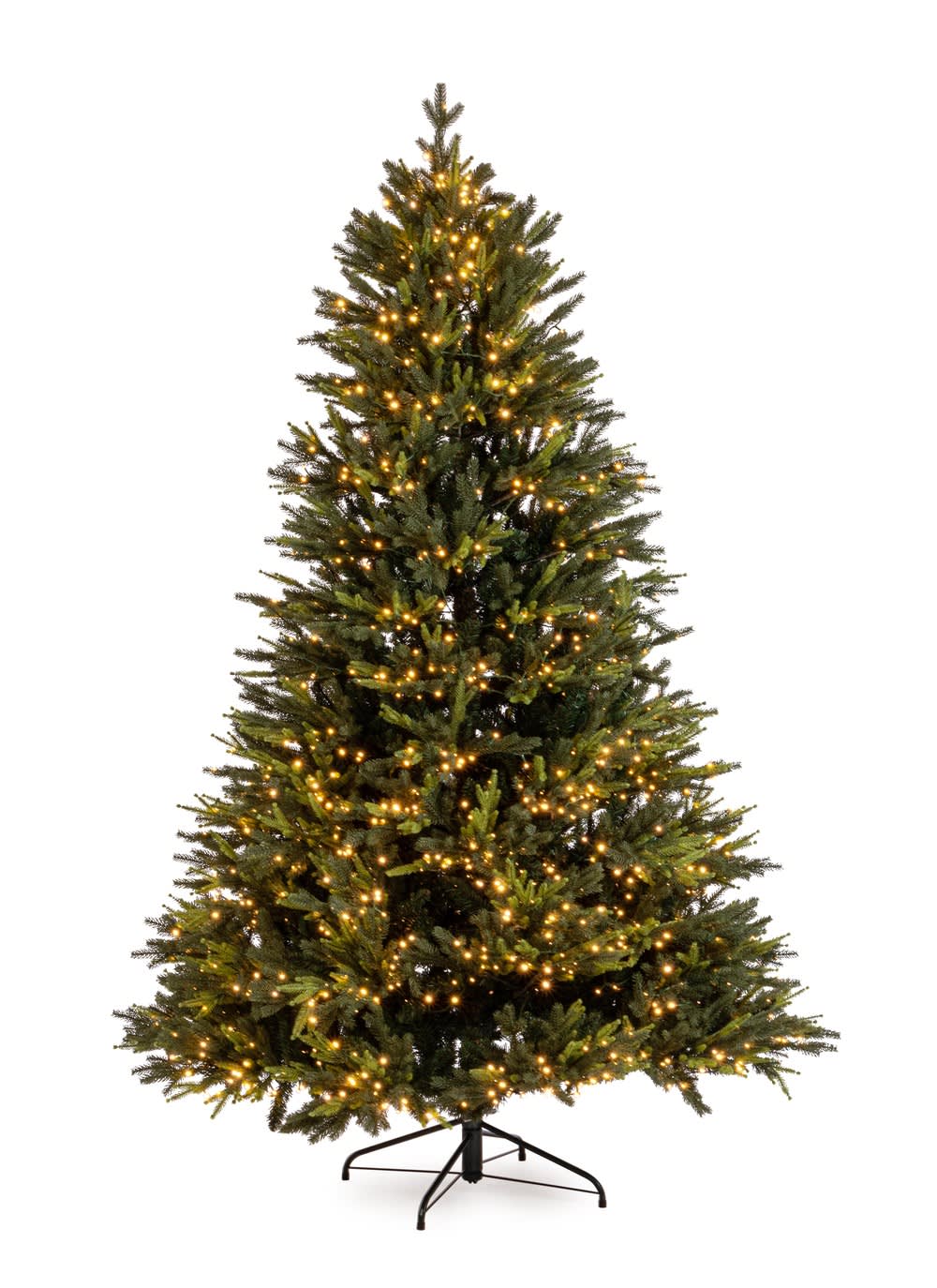Bizzotto Künstlicher Weihnachtsbaum mit 5436 Zweigen und 1900 LEDs, H210cm Grün Pvc - Polyvinlychlorid