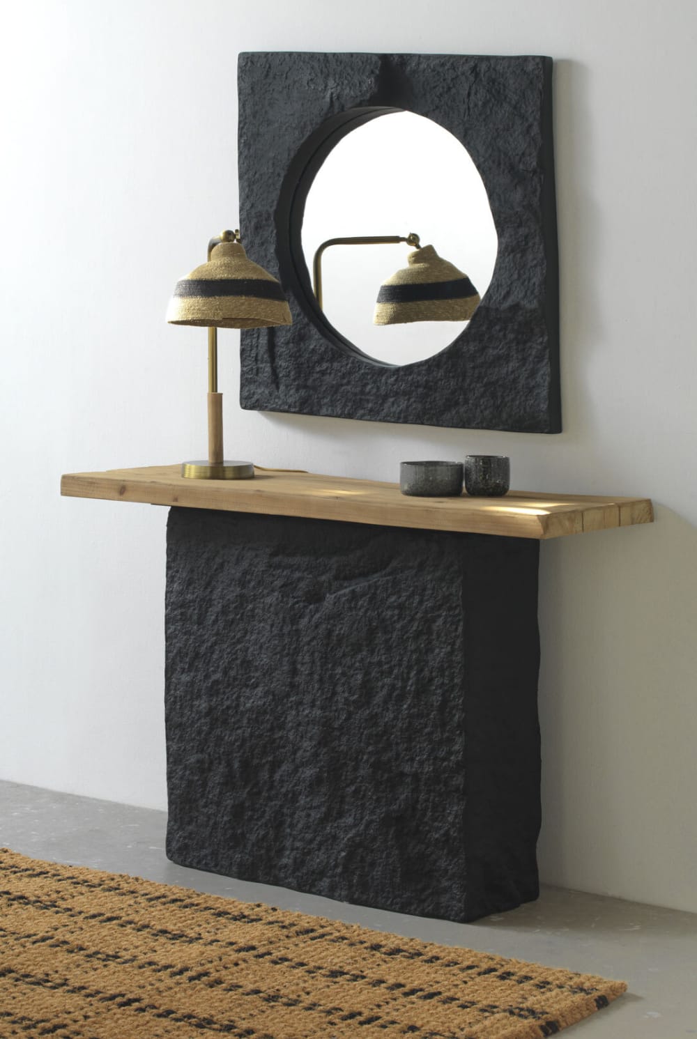 Console en épicéa et socle en polyrésine MgO - Maisons du Monde