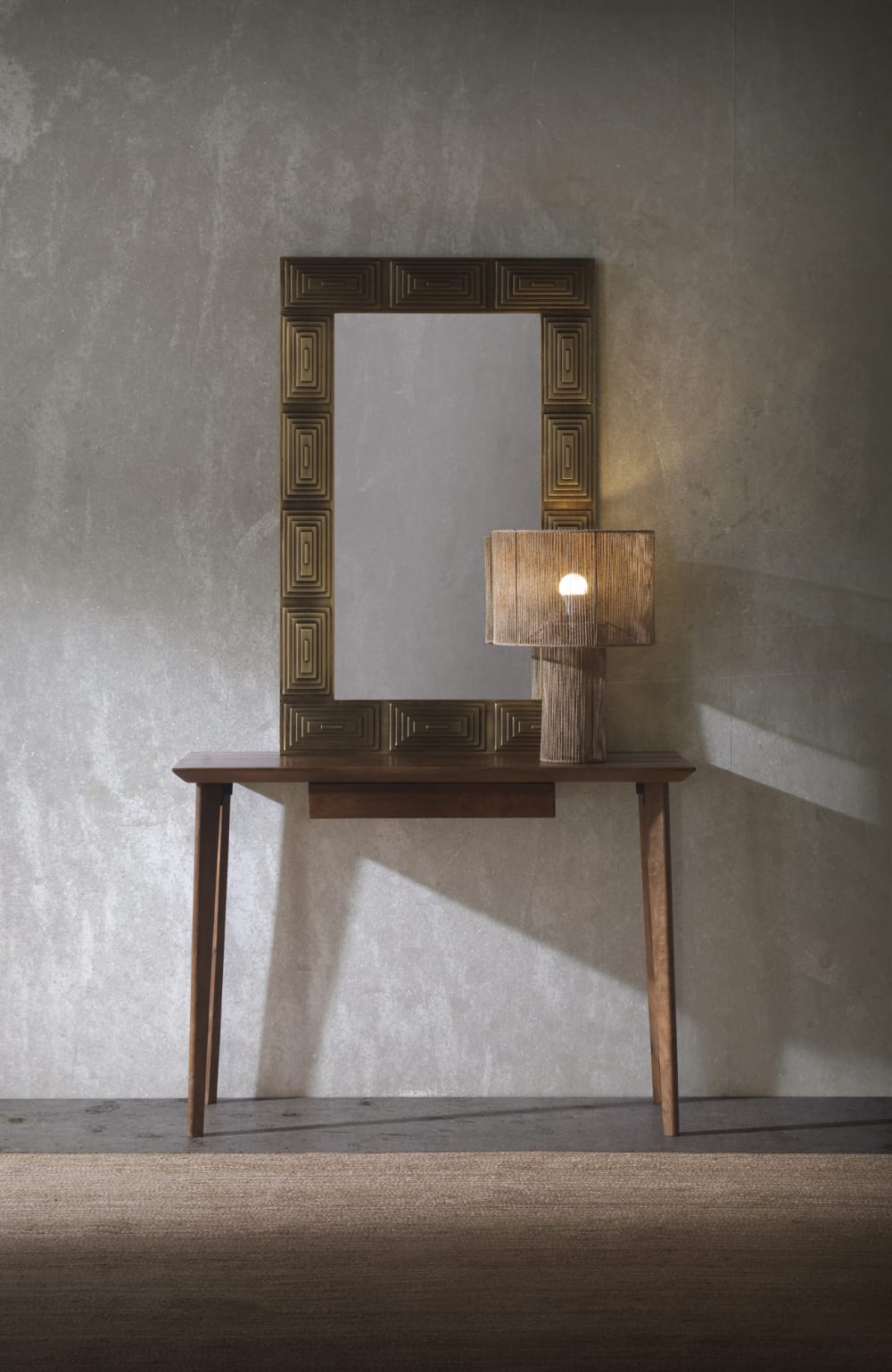Console avec un tiroir en bois d'acacia massif - Maisons du Monde