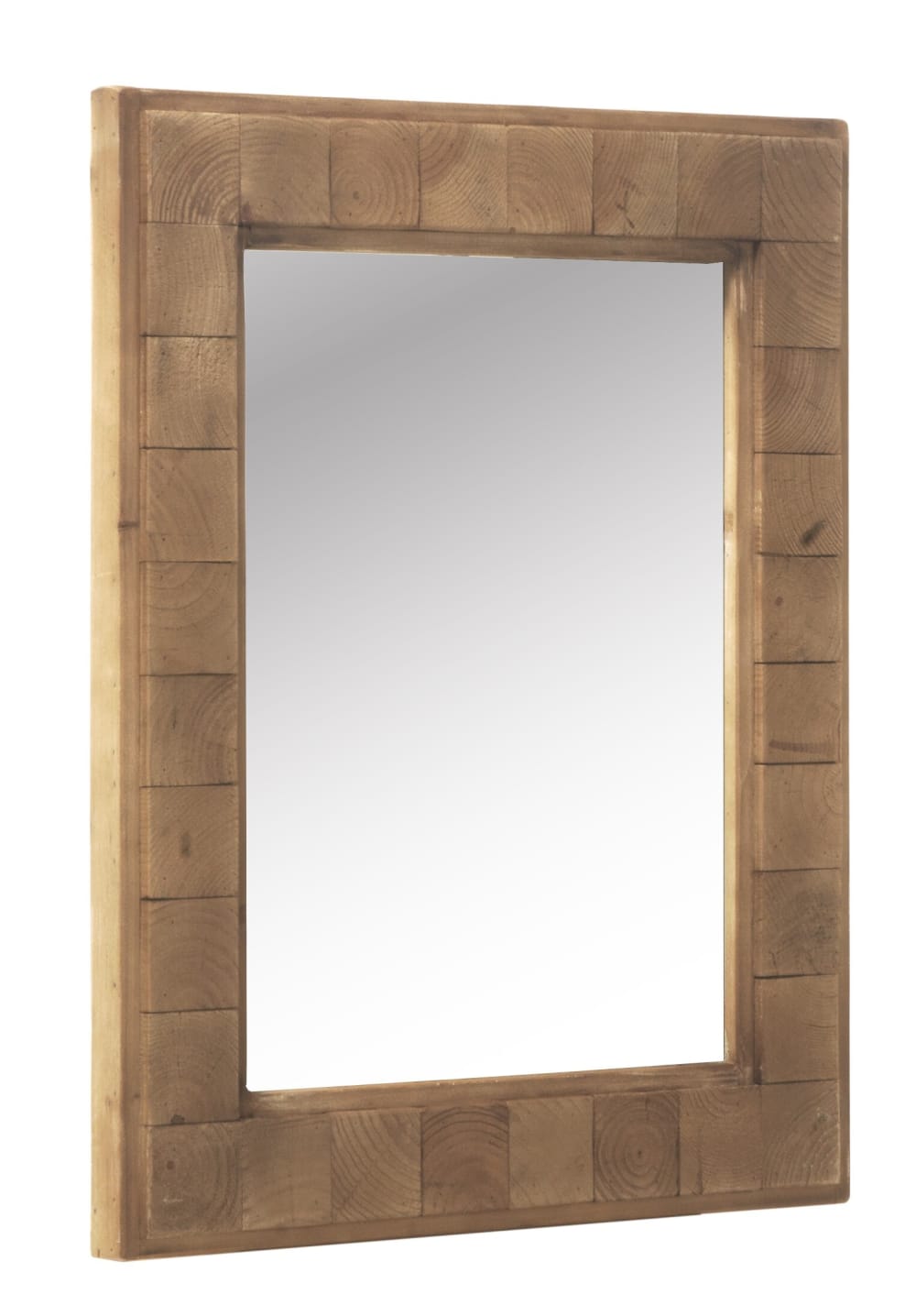 GEESE HOME Blockspiegel aus Holz Braun Spanplatte