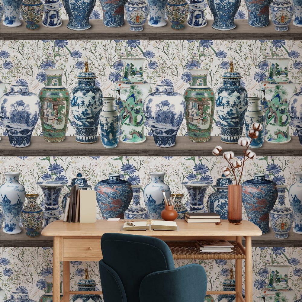 Papier Peint Vases, papier véritable, 200x280cm, 8 feuilles — vue 3