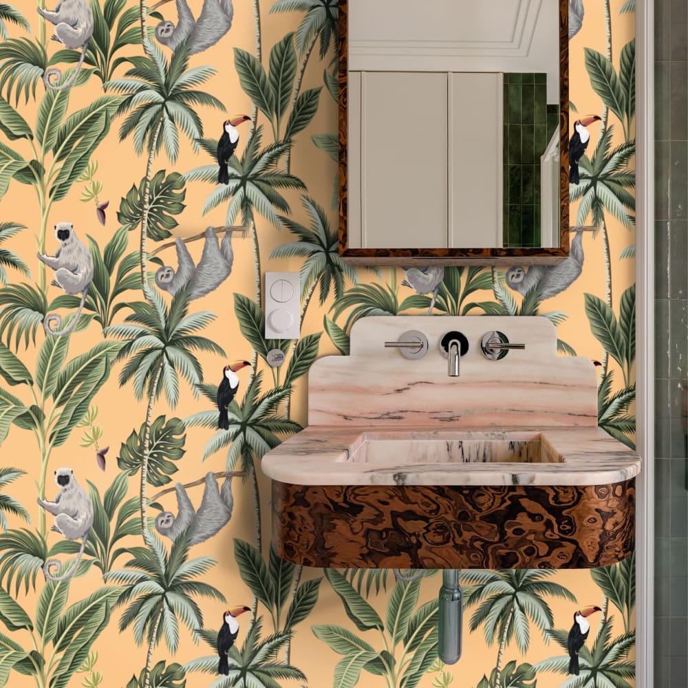 Papier Peint Jungle, papier véritable, 200x280cm, 8 feuilles