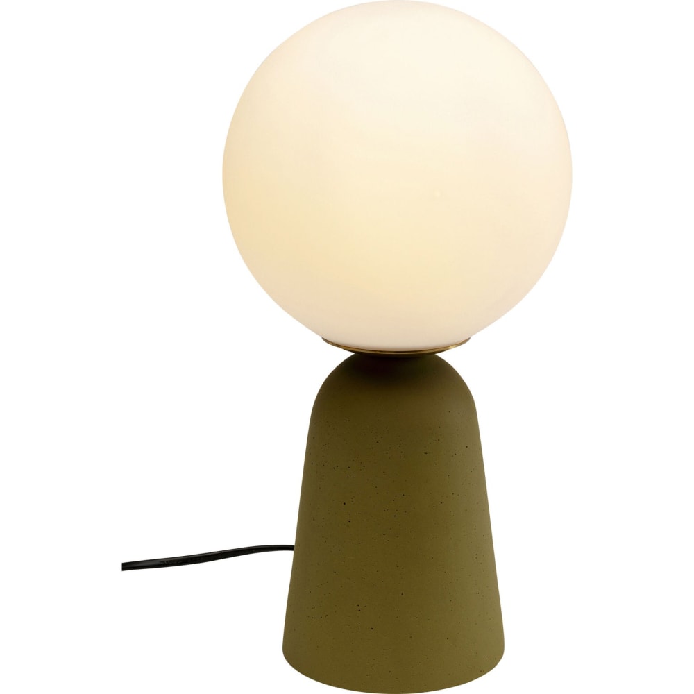 lampe en verre et ciment - vert