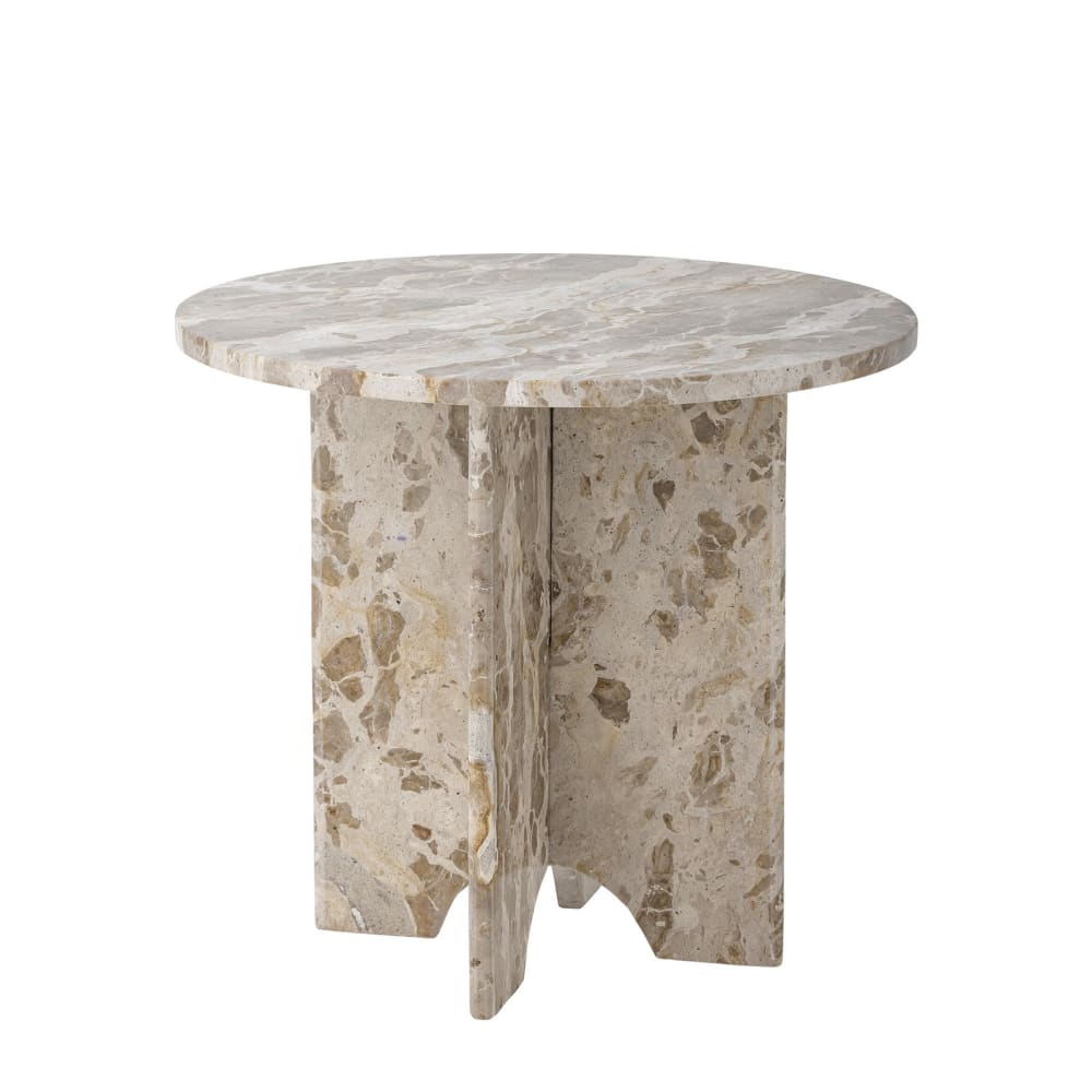Bloomingville Table d'appoint en marbre marron Marron Marbre - 46x42x46cm