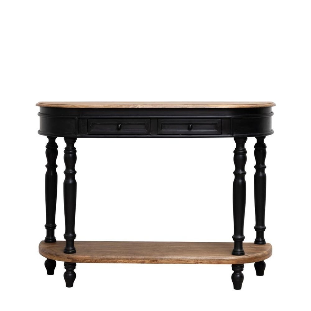 Chehoma Console en bois noir Noir Bois - 121x91x35cm