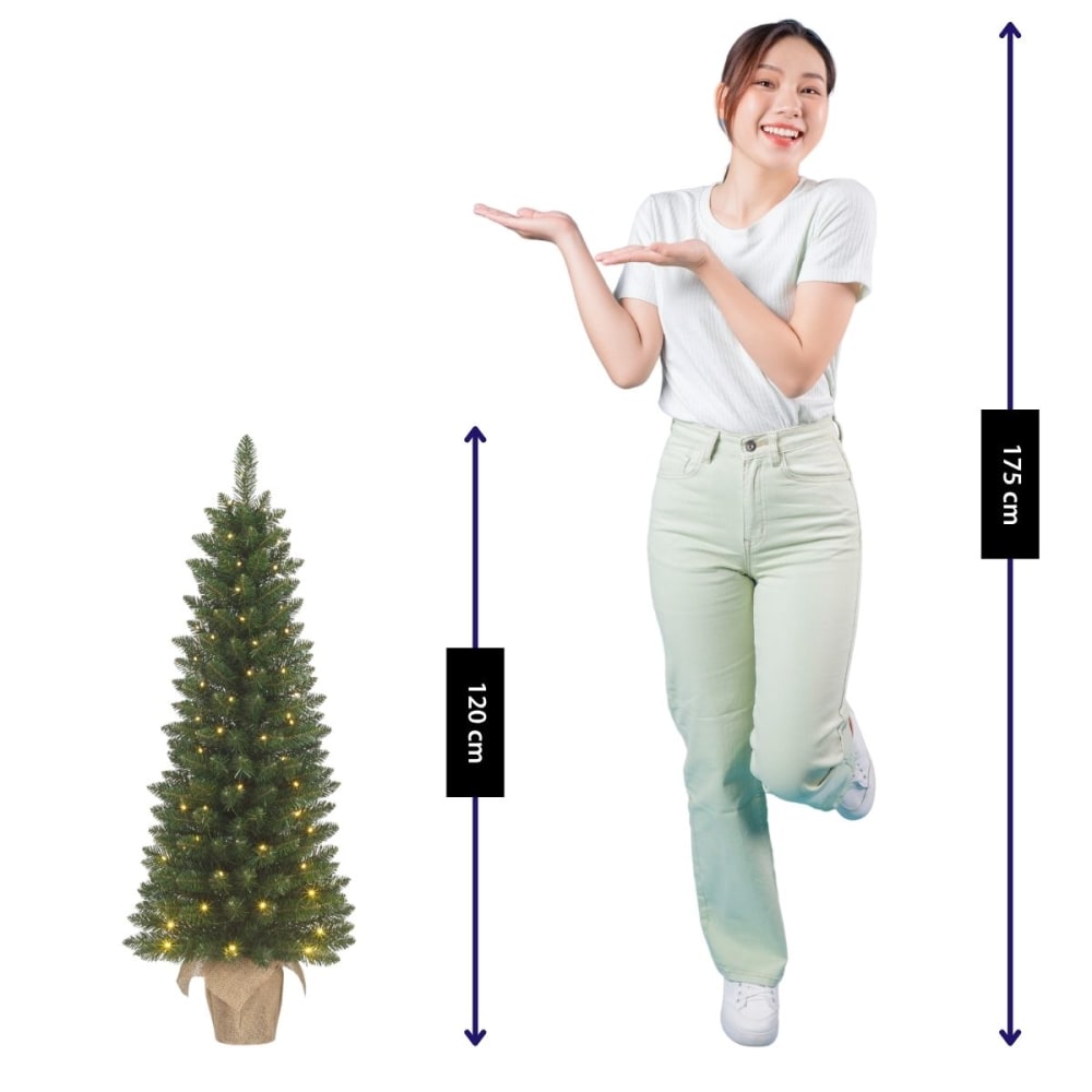 Künstlicher Weihnachtsbaum Gerlos Grün Kunststoff H120xB51xL51cm