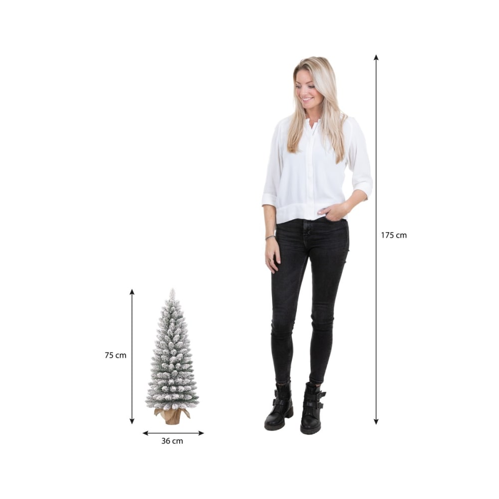 Sapin de noël artificiel vert plastique h75xl36xl36cm - Maisons du Monde