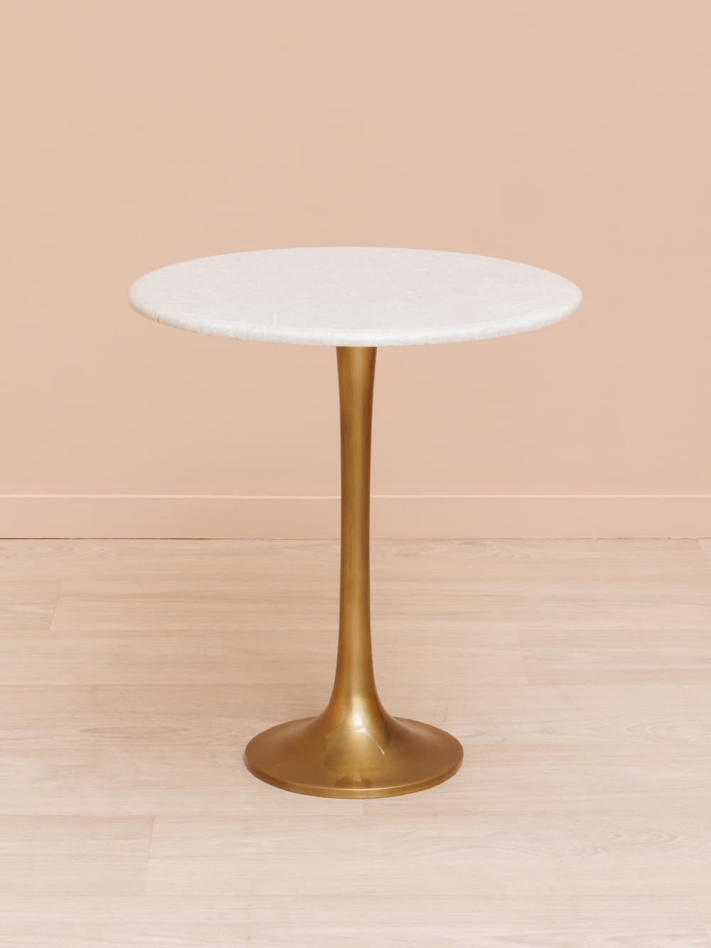 Table d'appoint en marbre blanc et or - Maisons du Monde